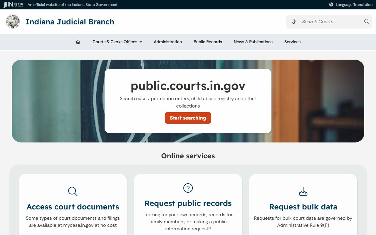 Clay County court records Indiana public records links