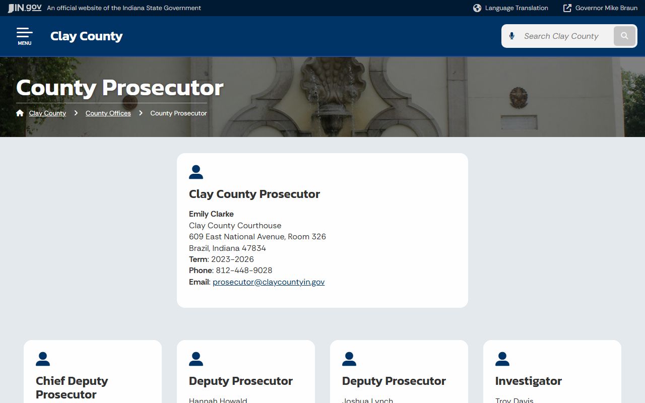 Clay County criminal court records prosecutor programs