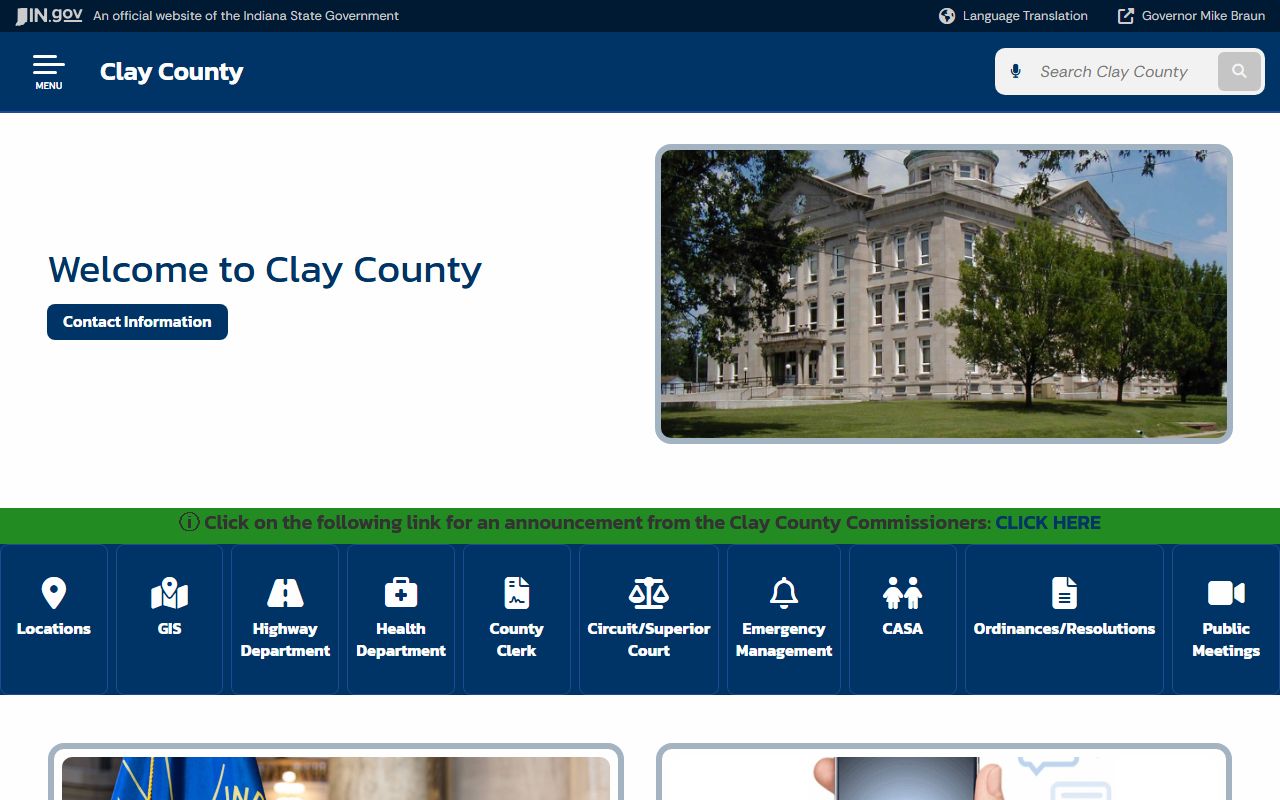 Clay County court records official county home page